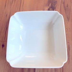 NEW Everyday Serving Bowl White Square Stoneware